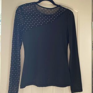 Sheer long sleeve top